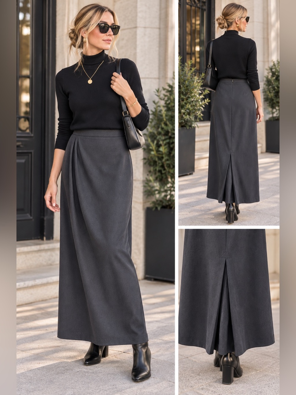 Liz Claiborne Classics Black Maxi Skirt